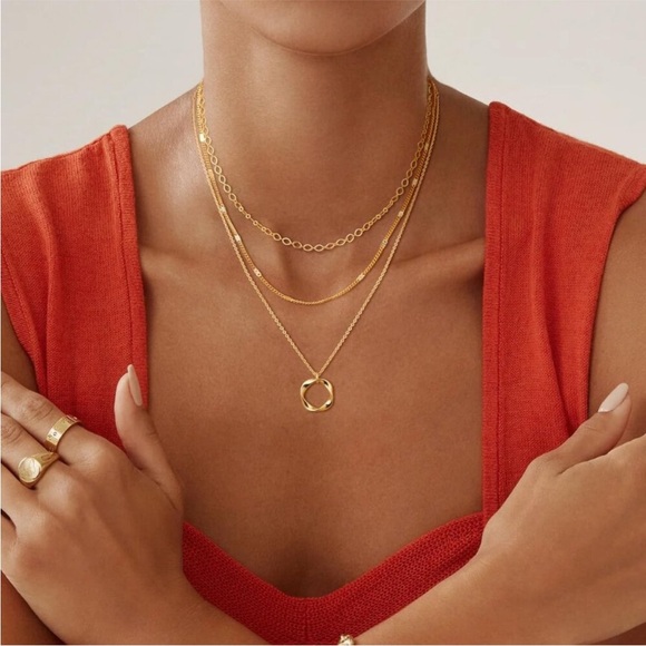 Layered Gold Necklaces for Women, Stackable Dainty *NEW* - Picture 2 of 7